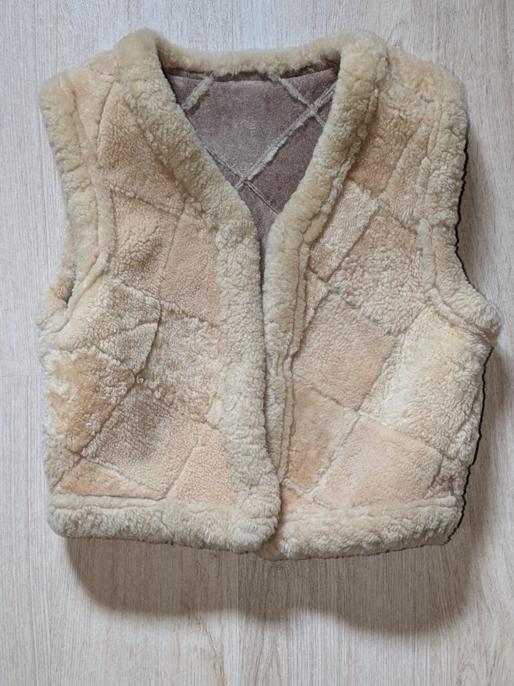 Vintage Custom Handmade Genuine Shearling Vest Made in Canada Equivalent Sz XS